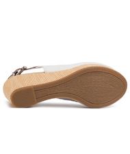 TOMMY HILFIGER ELBA Sandali con zeppa open toe avorio - Scarpe Donna - 7