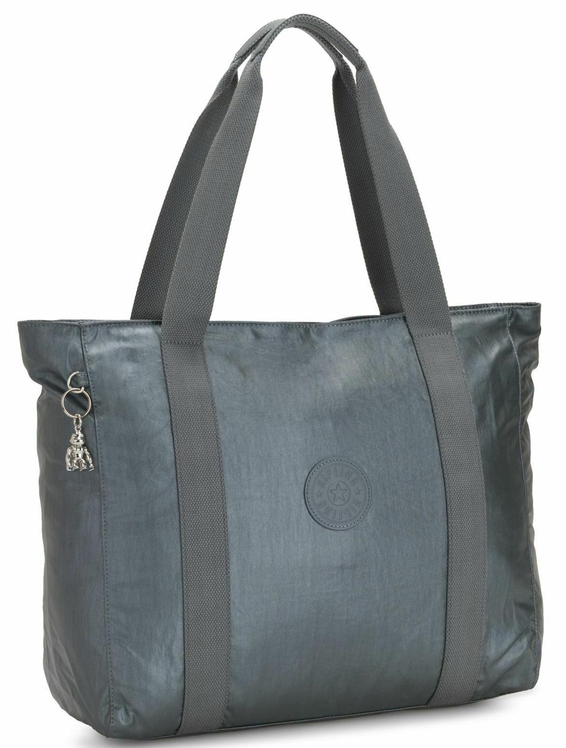 Kipling Asseni Tote Shopping Bag A Spalla Steel Gr Metal Acquista A