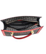 POLLINI Heritage Classic Satchel Borsa a mano o a spalla nero lacca - Borse Donna - 5