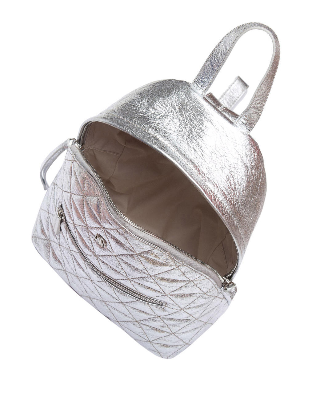 Anna Virgili Pillow Ester Mini Zainetto A Spalla, In Pelle Metal - Acquista  A Prezzi Outlet!