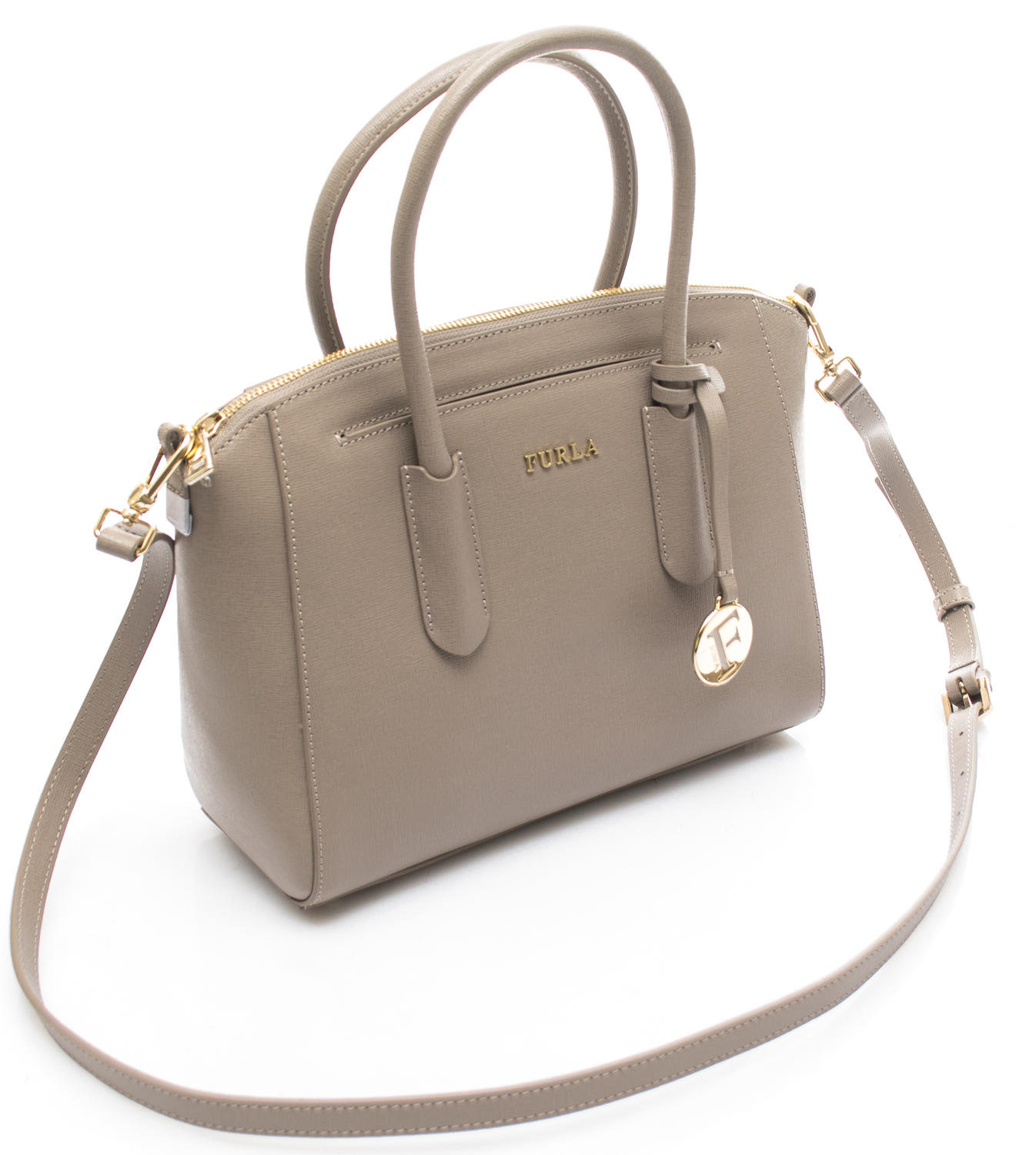 Furla Tessa S Satchel Borsa A Mano, Con Tracolla, In Pelle Saffiano