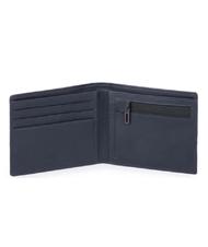PIQUADRO  TIROS Portafoglio in tessuto riciclato, con portamonete blu - Portafogli Uomo - 2