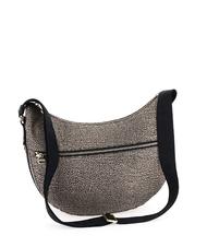 BORBONESE LUNA BAG MIDDLE ECO LINE Sacca a tracolla OP/NATURALE/NERO - Borse Donna - 2