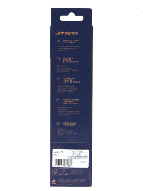 GLOBAL TRAVEL  Cinghia per bagaglio NERO - Accessori Viaggio