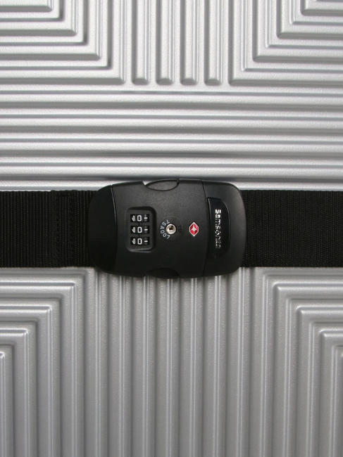  GLOBAL TRAVEL Cinghia TSA per bagaglio, con combinazione NERO - Accessori Viaggio