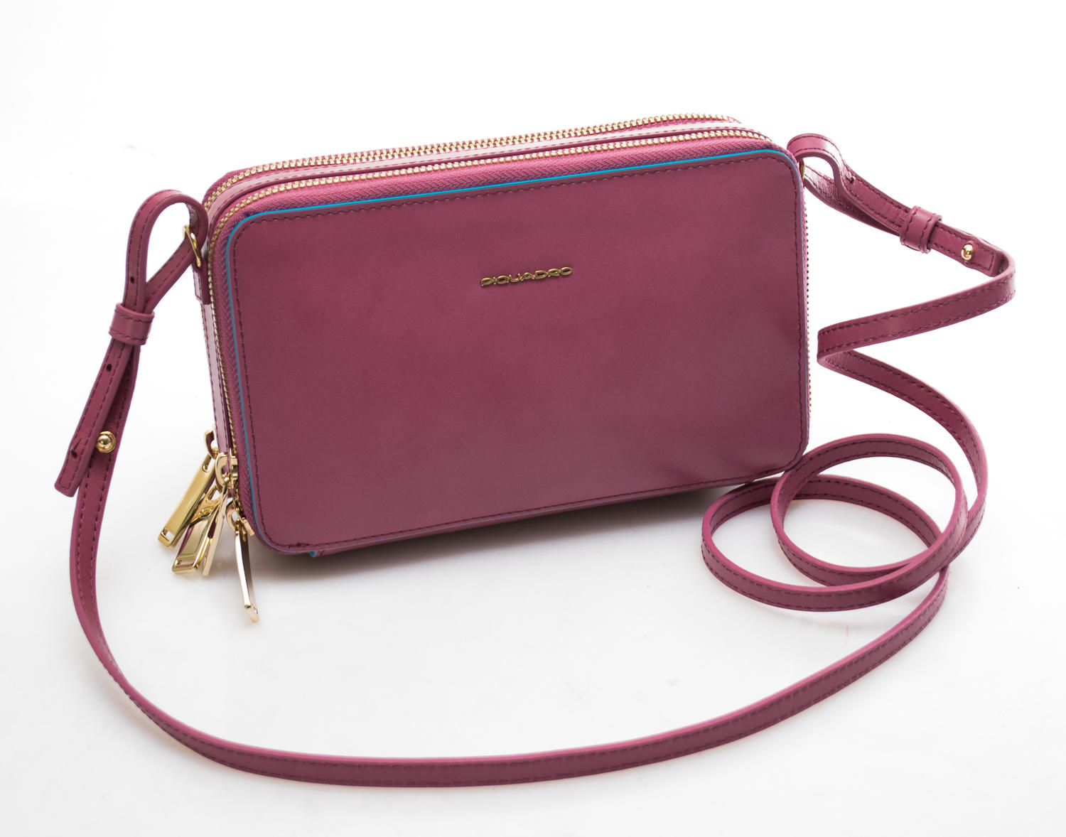 Piquadro Blue Square Pochette Con Tracolla Viola5 - Acquista A Prezzi Outlet !