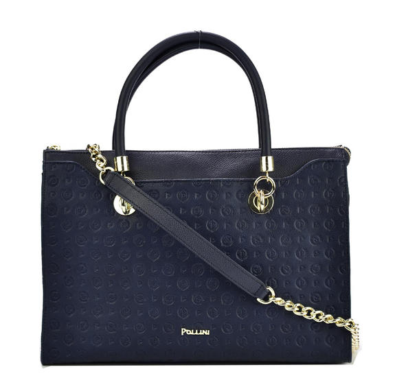 Heritage Embossed Borsa a spalla, con tracolla blu - Borse Donna