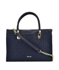 POLLINI Heritage Embossed Borsa a spalla, con tracolla blu - Borse Donna - 2