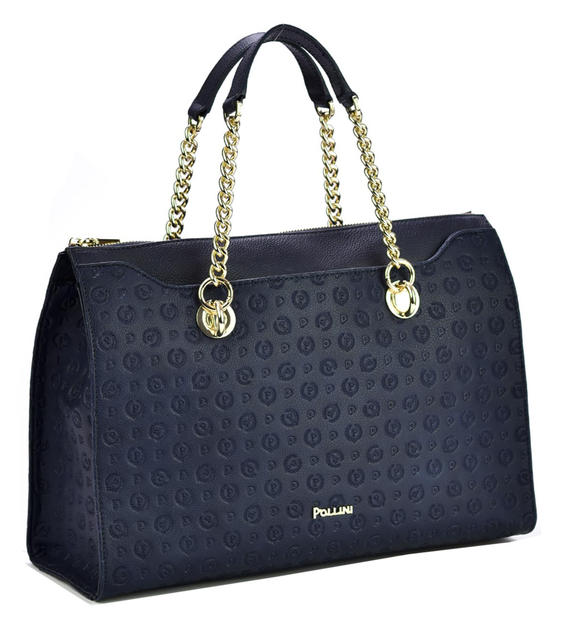 Heritage Embossed Borsa a spalla, con tracolla blu - Borse Donna