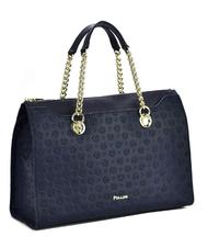 POLLINI Heritage Embossed Borsa a spalla, con tracolla blu - Borse Donna - 3