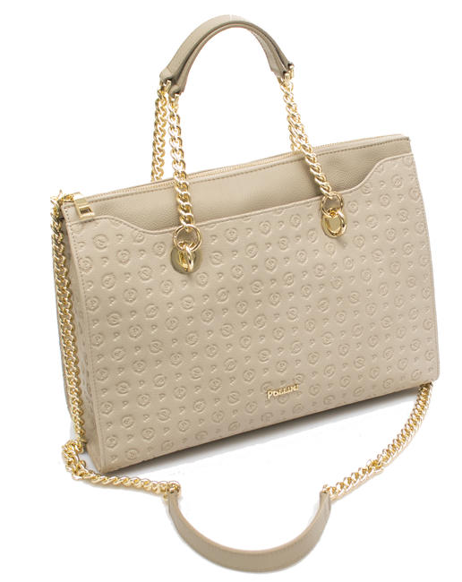 Heritage Embossed Borsa a spalla, con tracolla BEIGE - Borse Donna