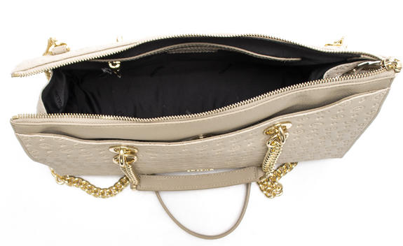 Heritage Embossed Borsa a spalla, con tracolla BEIGE - Borse Donna