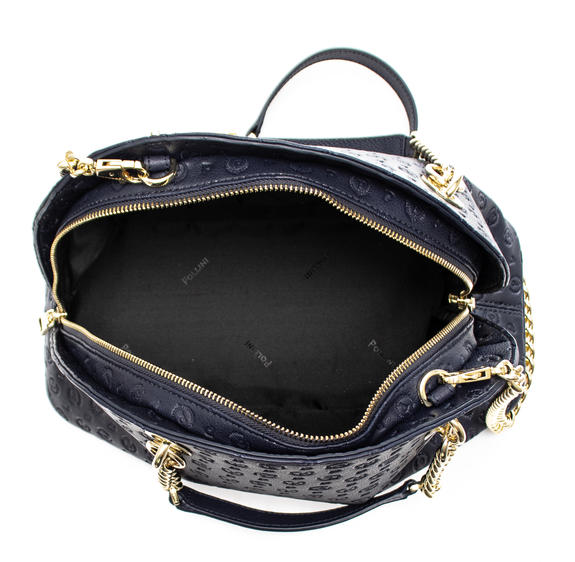 Heritage Embossed Borsa a mano, con tracolla blu - Borse Donna