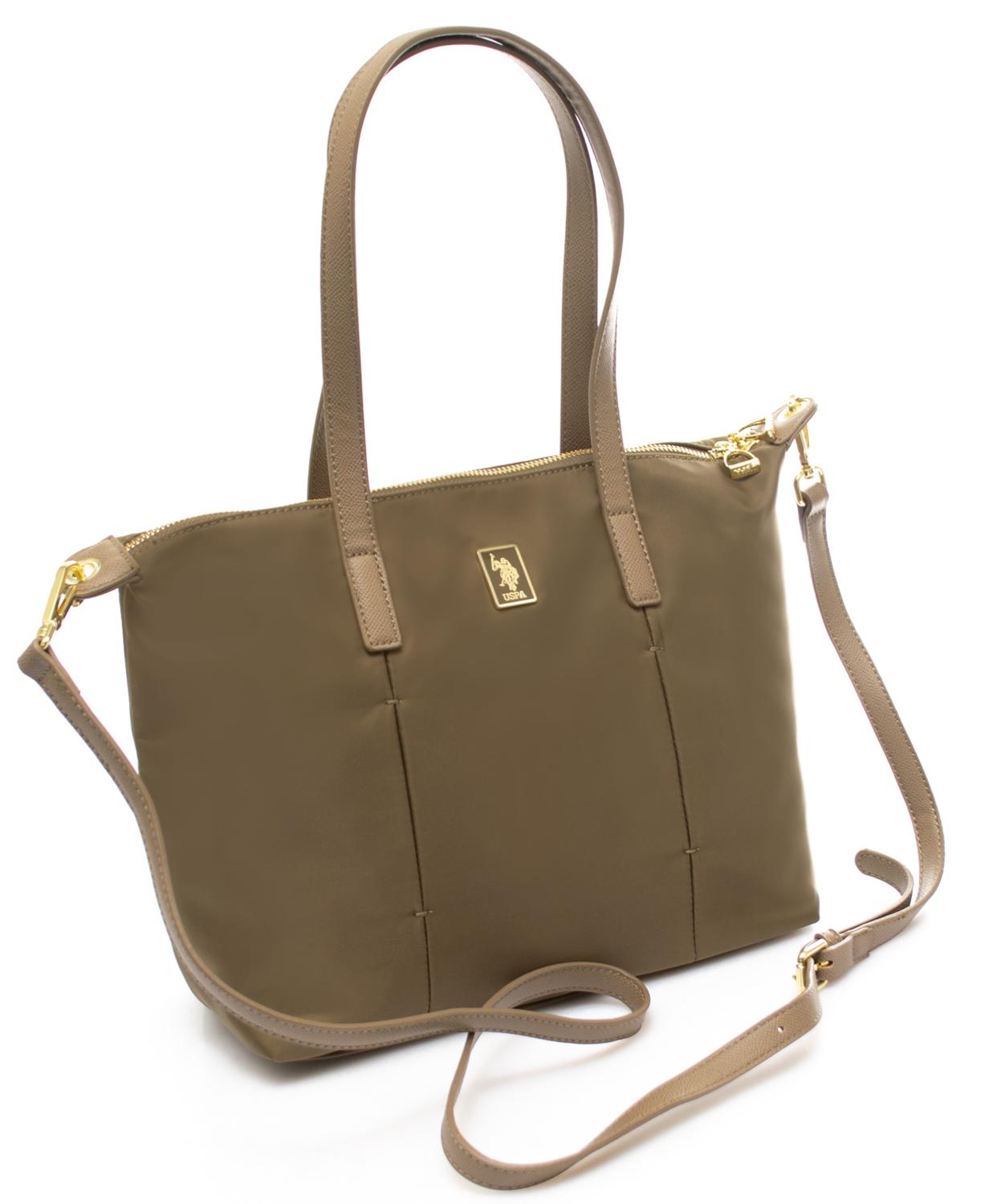 U.s. Polo Assn. Birmingham Shopper A Spalla Taupe - Acquista A Prezzi