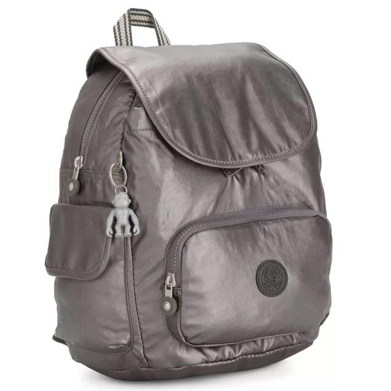 Kipling City Pack S Metallic Zaino Carbon Metallic Acquista A Prezzi