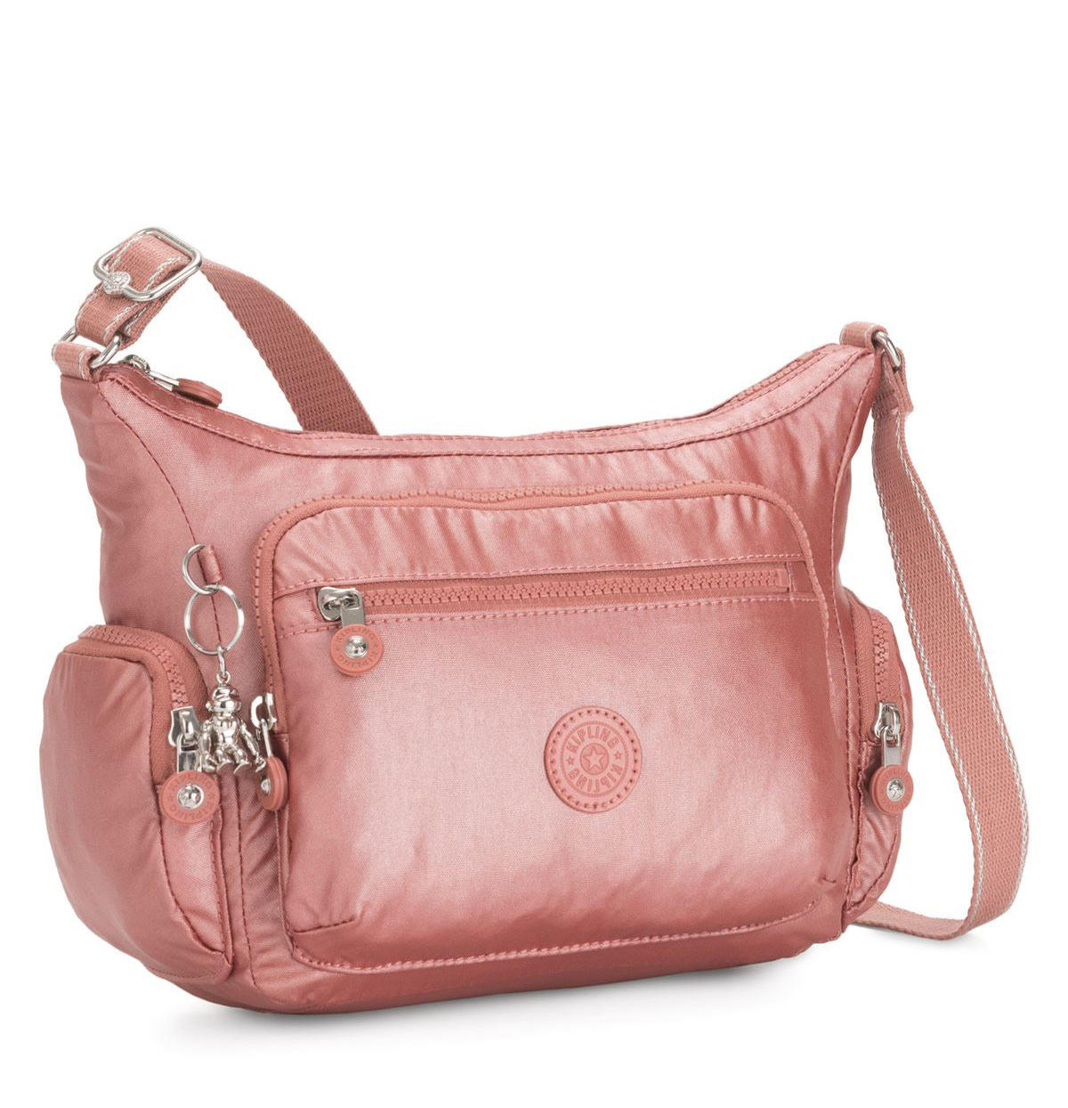 Kipling Gabbie S Borsa A Tracolla, In Nylon Metallic Rust Origin