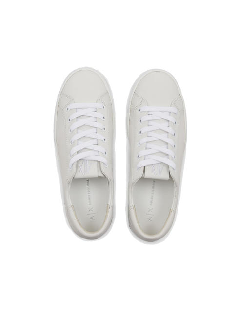  Sneakers da donna in pelle WHITE/WHITE - Scarpe Donna