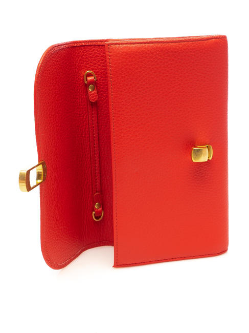 zaniah portafoglio pelle vitello ZANIAH Clutch bag with shoulder strap POLISH RED - Portafogli Donna