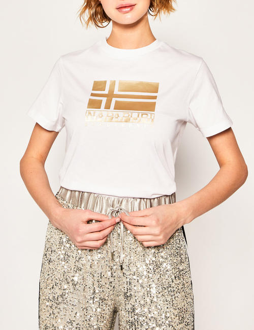 Napapijri SHYAMOLI T-shirt da donna BRIGHT WHITE 002 - T-shirt e Top Donna