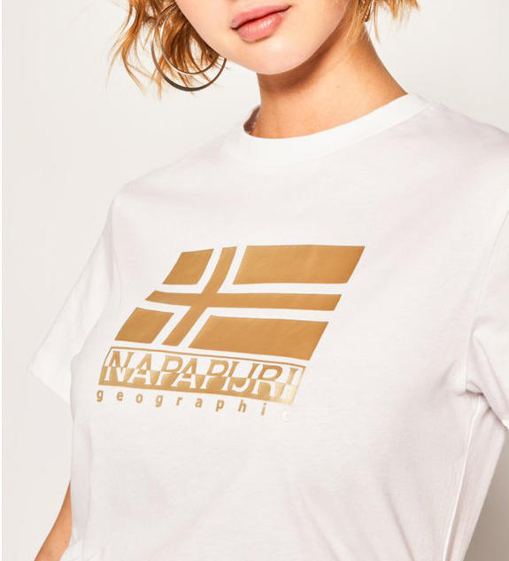 Napapijri SHYAMOLI T-shirt da donna BRIGHT WHITE 002 - T-shirt e Top Donna