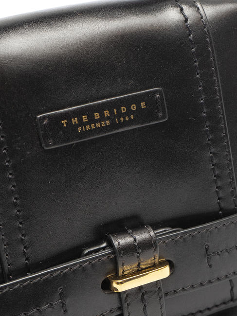 VIGNA  Borsa a tracolla, in pelle Nero Oro - Borse Donna