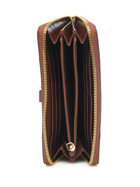 VIGNA  Portafoglio zip around in pelle MARRONE - Portafogli Donna