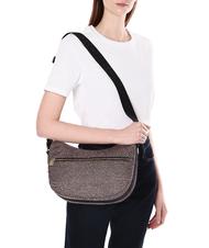 BORBONESE LUNA BAG SMALL ECO LINE Sacca con tracolla OP/NATURALE/NERO - Borse Donna - 7