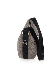 BORBONESE LUNA BAG MIDDLE ECO LINE Sacca a tracolla OP/NATURALE/NERO - Borse Donna - 4