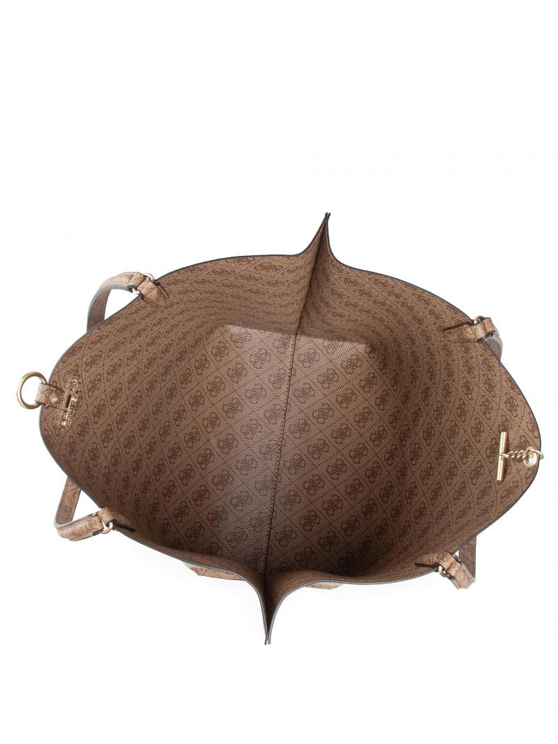 Guess Alby Borsa A Spalla Espandibile Latte Logo - Acquista Su Le Sac!