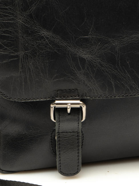 NORFOLK Messenger in pelle Nero - Cartelle Lavoro