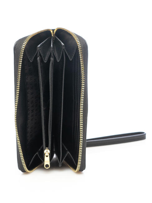 PORTAFOGLIO ZIP AROUND Con Polsierina Nero - Portafogli Donna