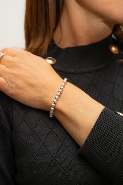   Bracciale con sfere ACCIAIO - Bracciali Donna