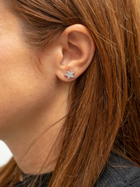 STELLA Orecchini con zirconi ACCIAIO - Orecchini