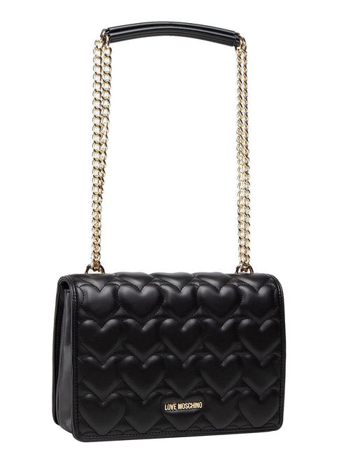HEART QUILTED Convertible bag Nero - Borse Donna