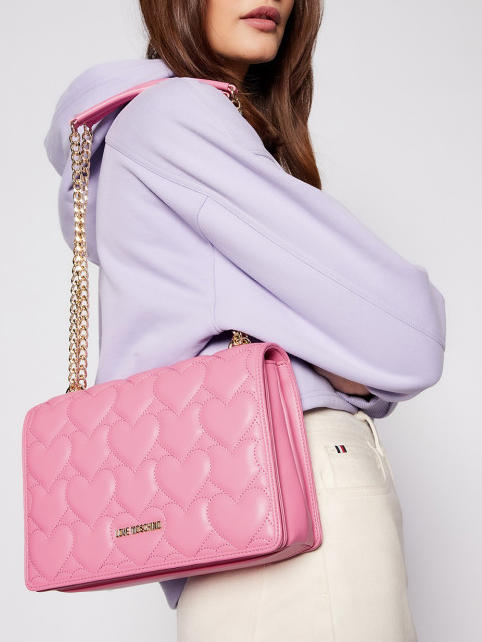 HEART QUILTED Convertible bag Nero - Borse Donna