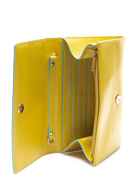 CAMPIONARIO - BLUE SQUARE Pochette portafoglio in pelle GIALLO5 - Portafogli Donna