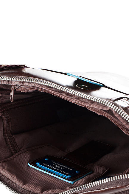 BLUE SQUARE Borsello in pelle porta iPad MOGANO - Tracolle Uomo