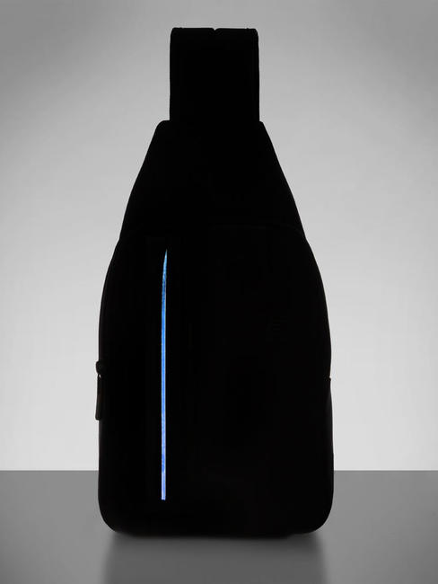 brief 2 monospalla in tessuto riciclato Nero - Tracolle Uomo