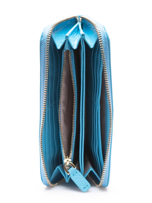  METALLIC SOFT Portafoglio in pelle grana naturale Pool - Portafogli Donna