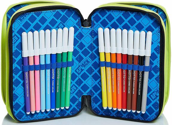 WEBKINS Astuccio con Kit Scolastico Completo Nero - Astucci e Accessori