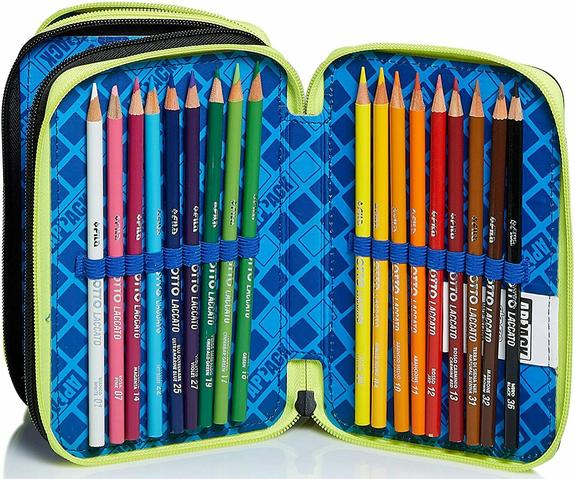 WEBKINS Astuccio con Kit Scolastico Completo Nero - Astucci e Accessori