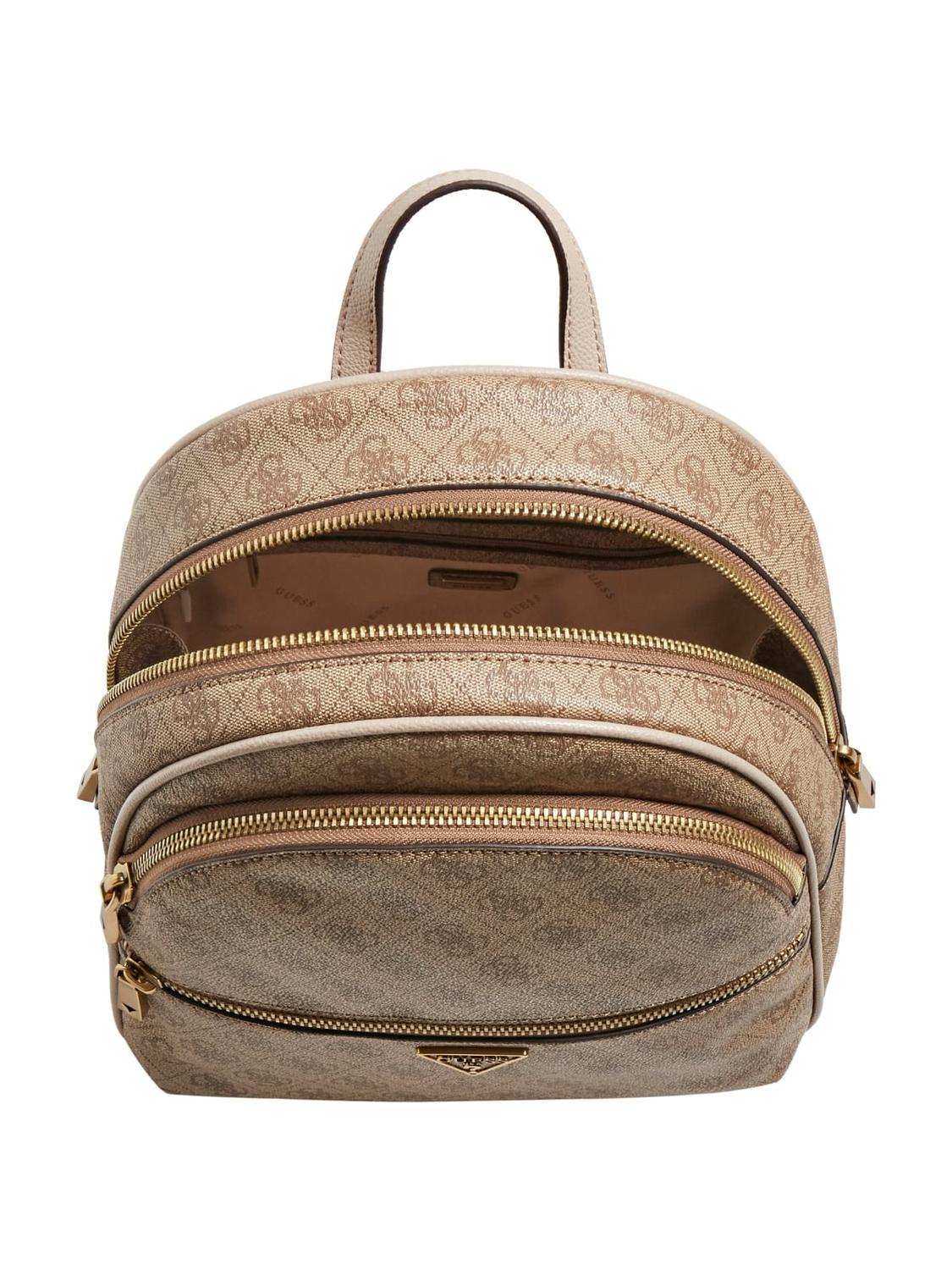 Guess Manhattan L Zaino Latte Logo - Acquista Su Le Sac!
