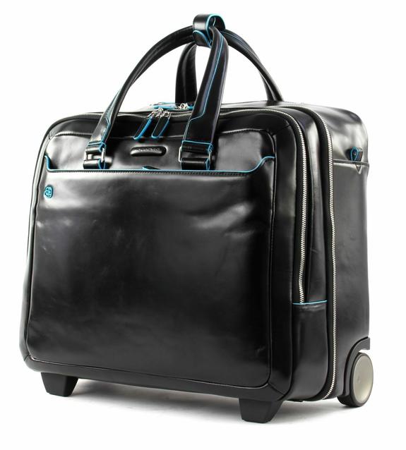 BLU SQUARE Trolley pilota in pelle Nero - Trolley Pilota
