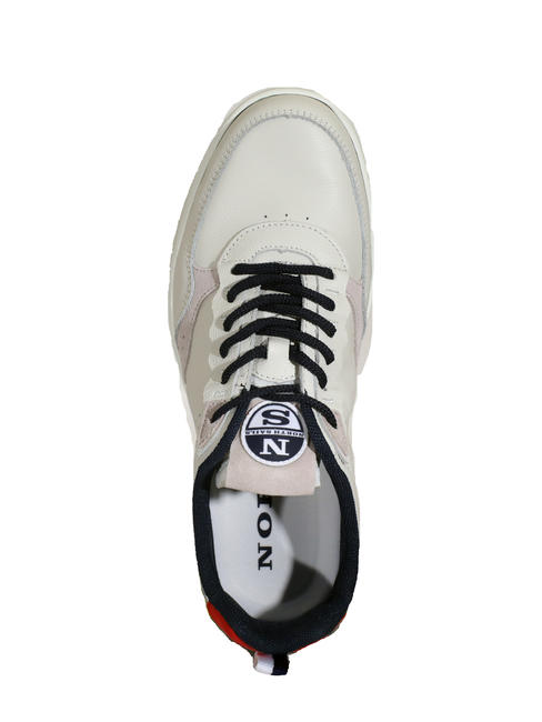 PEAK Sneakers in pelle whi/nav - Scarpe Uomo