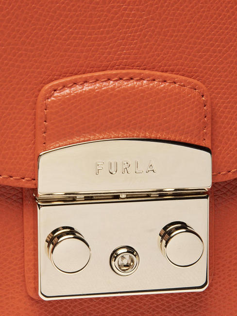 METROPOLIS S Mini bag a tracolla, in pelle tangerine - Borse Donna