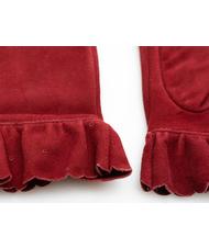 TOSCA BLU guanto con rouche in suede  bordeaux - Guanti - 3