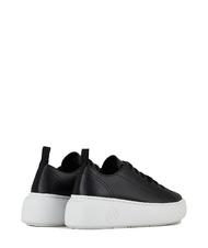 ARMANI EXCHANGE SUPER ACTION Sneakers in pelle Nero/nero - Scarpe Donna - 4