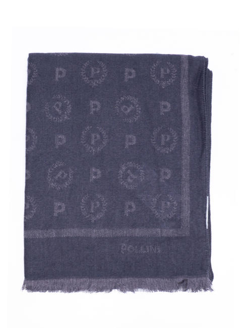 JAQUARD Sciarpa ampia blu - Sciarpe