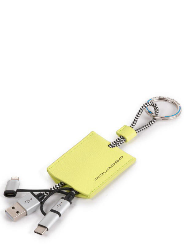 Piquadro Empire Portachiavi In Pelle Con Cavo Usb Giallo - Acquista A  Prezzi Outlet!