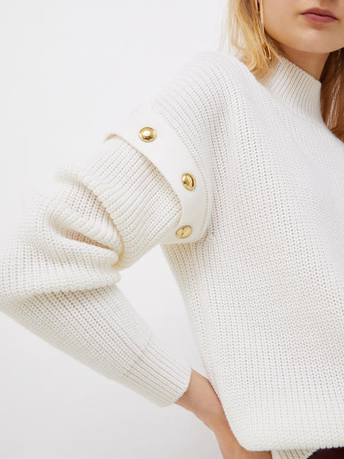   Maglione a collo alto con borchie bialana - Maglie Donna